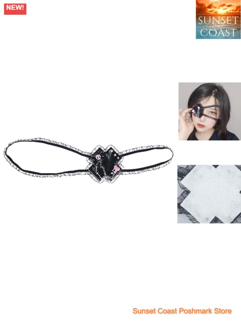 Gothic Cross Eye Mask Lolita Style Costume Masquerade Party Accessory